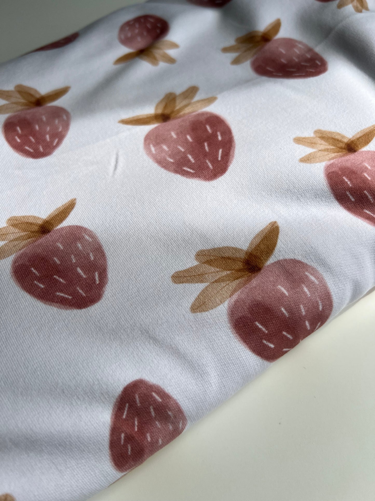 French Terry/ Sommersweat Erdbeere