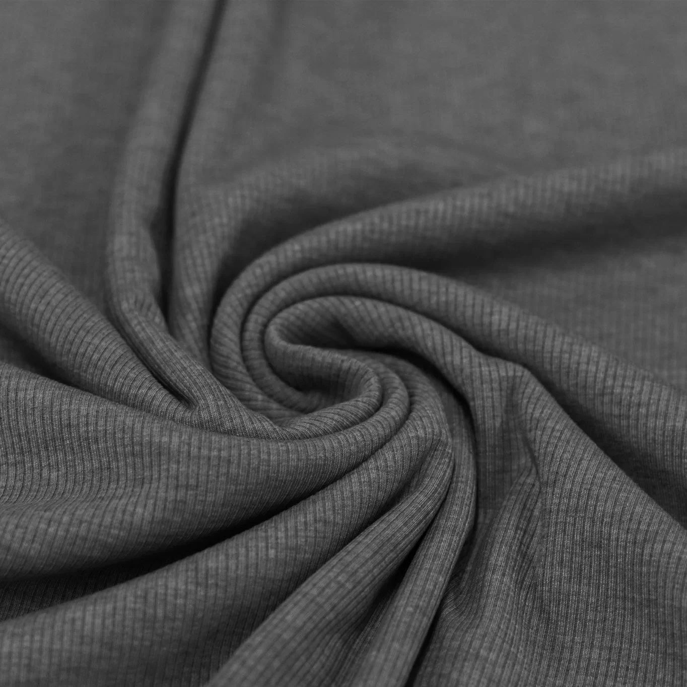 RIPPSTRICK JERSEY STOFF DUNKELGRAU MELANGE Oeko-Tex 100
