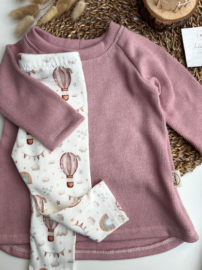 Schmale Leggins aus Ribjersey