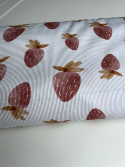 Rib Jersey Erdbeere / 0,5 m
