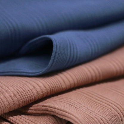UNREGELMÄSSIGER RIPPSTRICK JERSEY STOFF BEIGE MELANGE Oeko-Tex 100