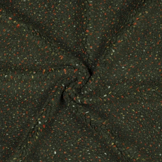 Teddystoff TWEED- dunkeloliv
