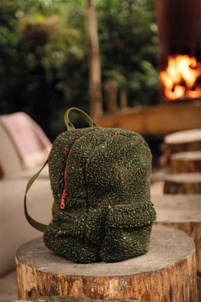 Teddystoff TWEED- dunkeloliv