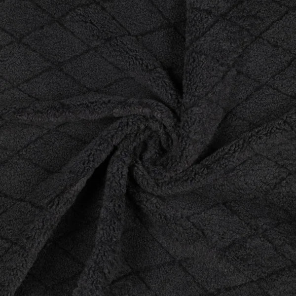 Teddystoff DIAMOND- dunkelgrau